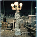Escultura da lâmpada da senhora mármore grande